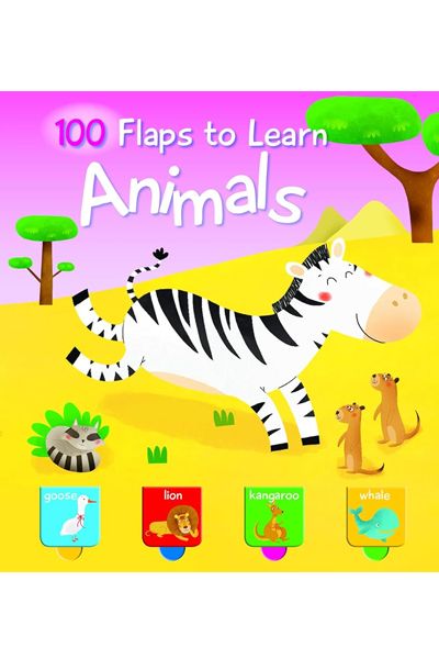 100 Flaps to Learn - Animals (A Lift-The-Flap Board Book)