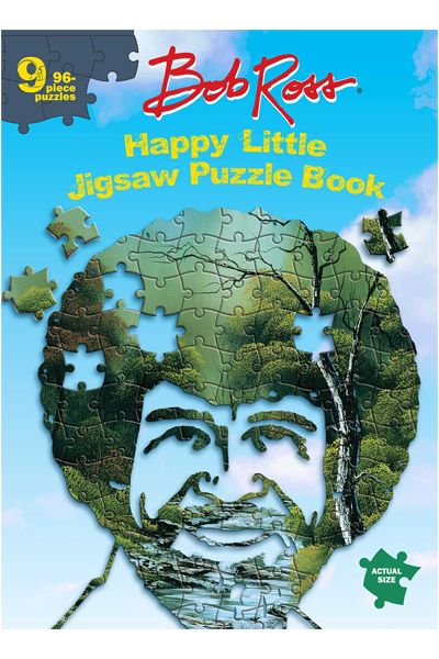 Bob Ross Happy Little Jigsaw Puzzle Book: Nine 96-piece Puzzles