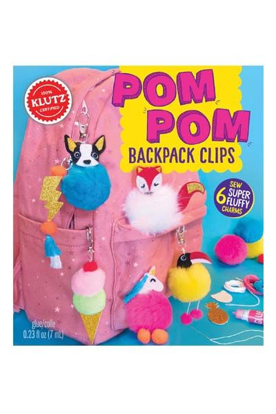 Pom-Pom Backpack Clips (Klutz)