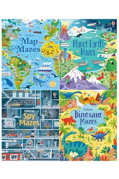 Usborne Maze Series (4 Books Collection)