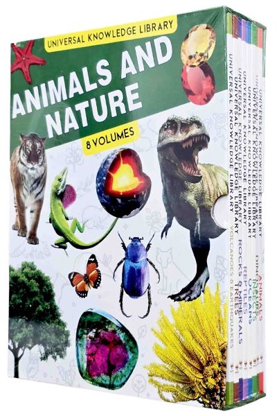 Universal Knowledge Library Animals and Nature (8 Vol. Book Collection Set)