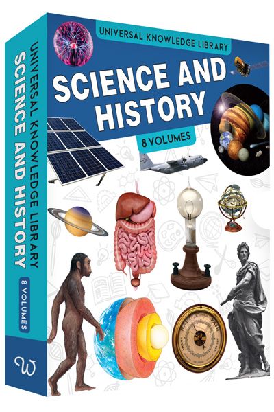 Universal Knowledge Library Science and History (8 Vol.Book Collection Set)