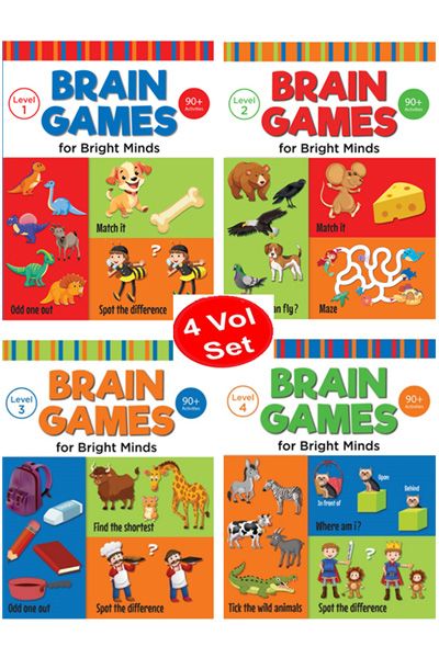 Brain Games for Bright Minds Series (4 Vol.Set)