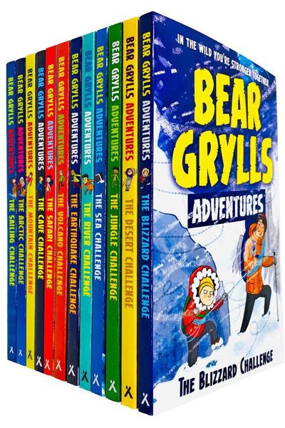 Bear Grylls The Complete Adventures Collection (12 Books Set)