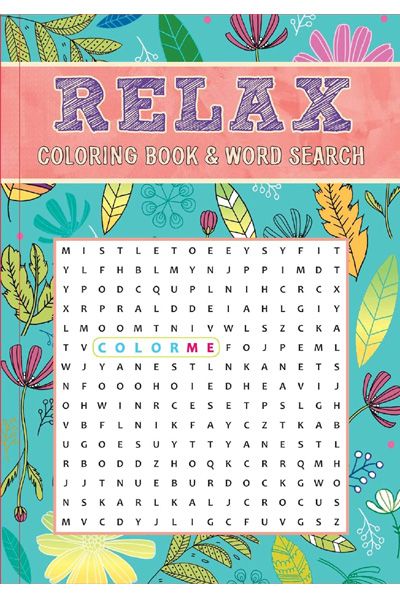 Relax Coloring Book & Word Search