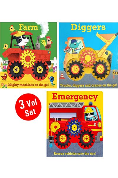 Turn & Learn Board Book Series (3 Vol Set)