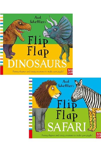 Axel Scheffler's Flip Flap Dinosaurs / Safari (Set of 2 Board Books)