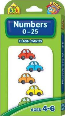 School Zone: Numbers 0-25 Flash Cards
