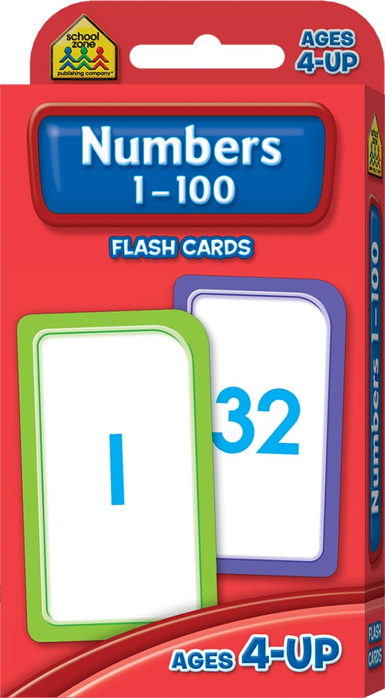 School Zone Numbers 1-100 Flash Cards