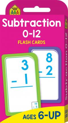 School Zone: Subtraction 0-12 Flash Cards (new cover)