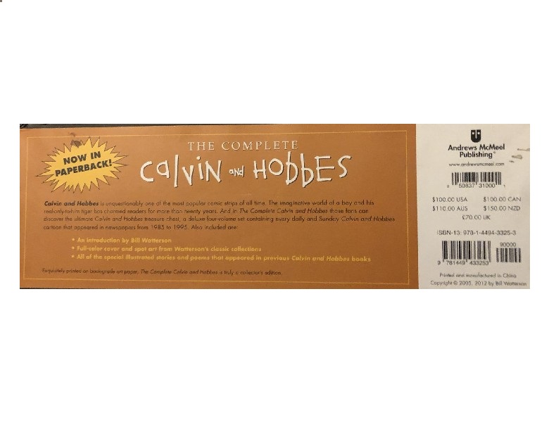 zzzThe Complete Calvin and Hobbes (4 Vol Set) image 3