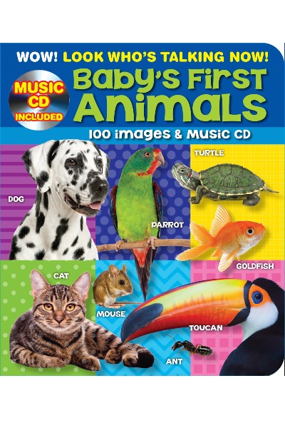 100 Plus Baby's First Animals - Point and Learn Kids Board Book with Bonus Music CD