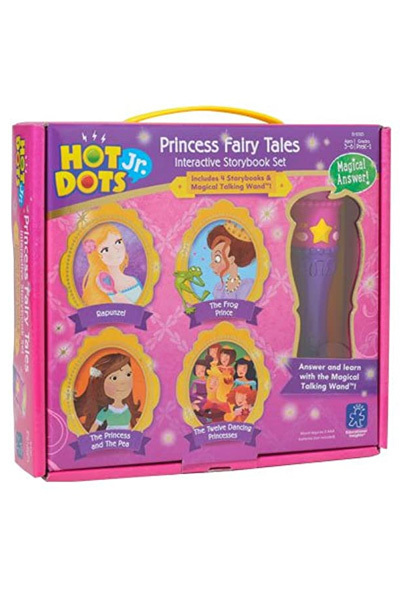 Hot Dots Jr. Princess Fairy Tales Interactive Storybook Set with The Magical Talking Wand Pen