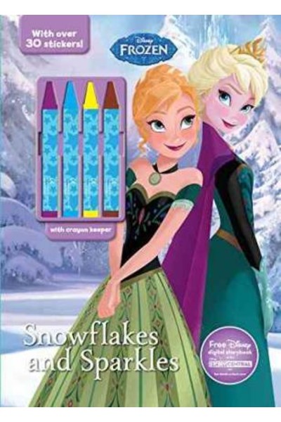 Disney Frozen Elsa and Anna Pink Coloring Book & Crayons-New