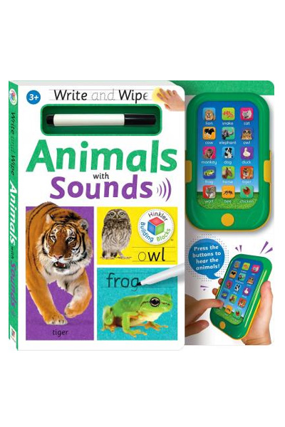 Write & Wipe: Animals with Sounds (Board Book)