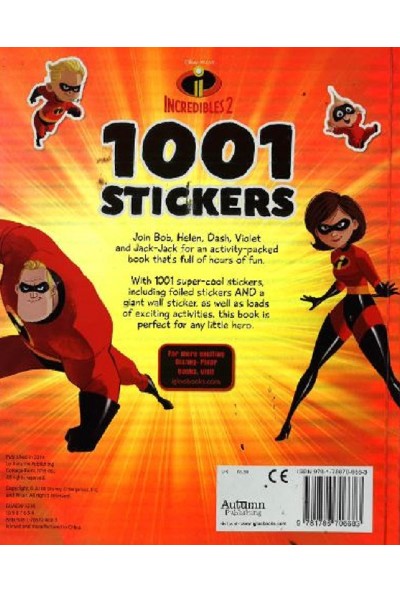 Disney Pixar The Incredibles 2 Ultimate Sticker Book - By Julia