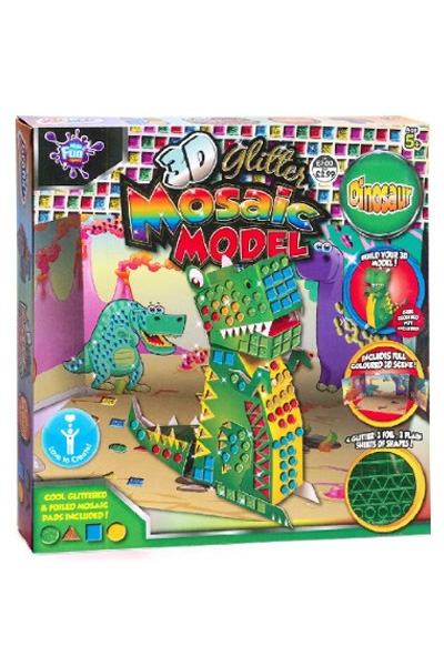 3D Glitter Mosaic Model: Dinosaur