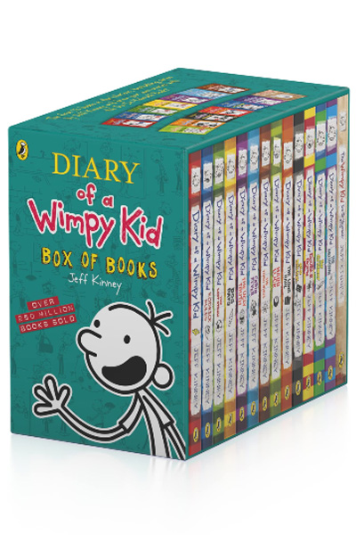 Diary Of A Wimpy Kid - Box of 14 Books (Books 1 - 13 + DIY book)