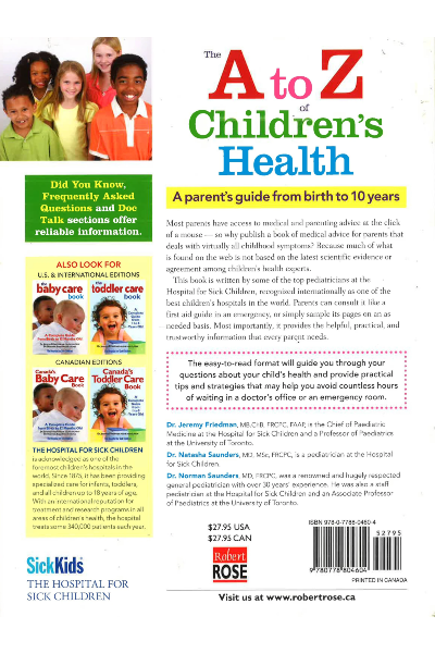 The A to Z of Children's Health: A Parent's Guide From Birth to 10 Years