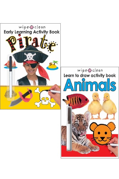 Wipe And Clean - Early Learning Activity Book - Pirate And Animal