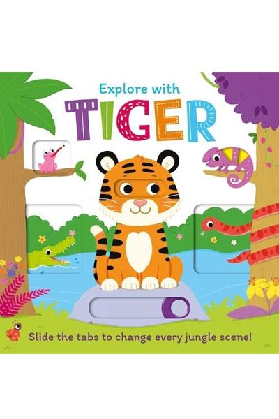 Explore with Tiger (Peekaboo Sliders) - Board Book