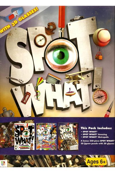 Spot What - Deluxe Collection with 3D Jigsaw Puzzle 3D Glasses and 3 Books