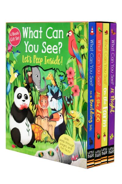 LT: What Can You See Lets Peep Inside - 4 Books Set (Board Book)