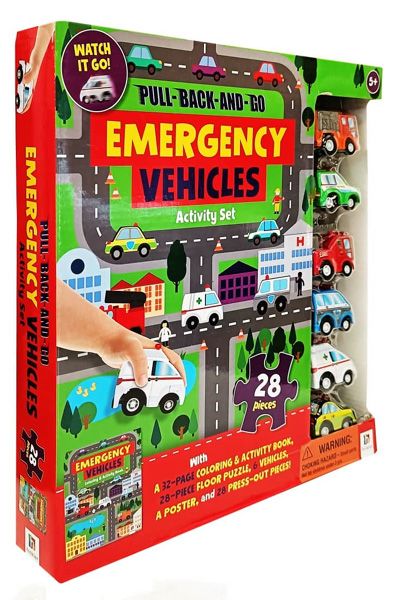 Pull Back and Go: Emergency Vehicles (Activity Set)