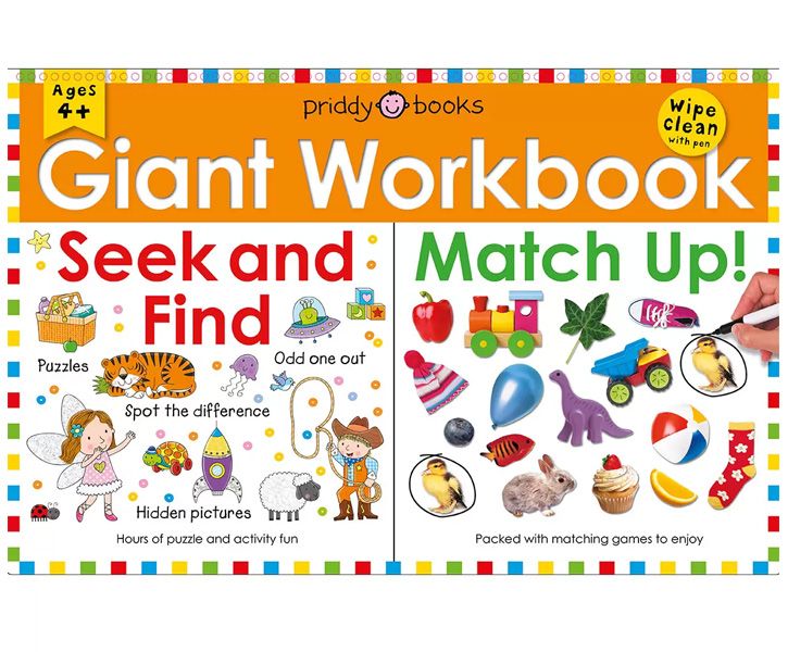 Giant Wipe Clean Workbook: Seek and Find/Match Up!