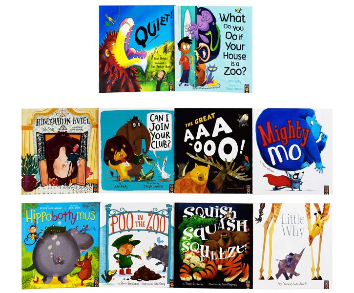 Zoo Series 10 Picture Flat Books Collection Set