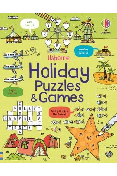 Usborne: Holiday Puzzles And Games (Puzzles, Crosswords & Wordsearches)