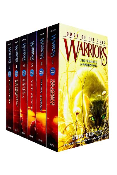 Warriors: Omen of the Stars Series by Erin Hunter 6 Books